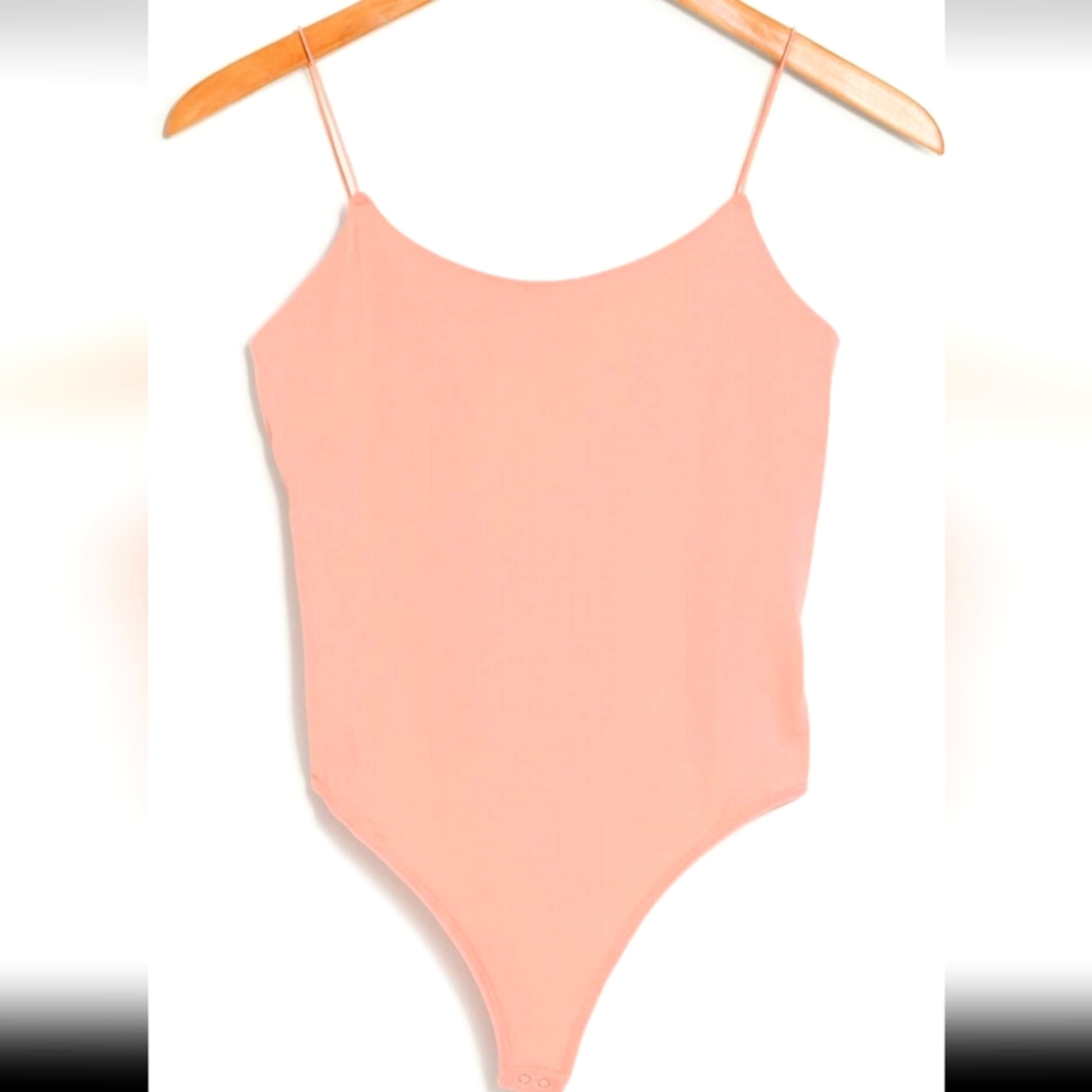 Free People FP Offline Tank Bodysuit in Peach NEW! - Picture 3 of 5